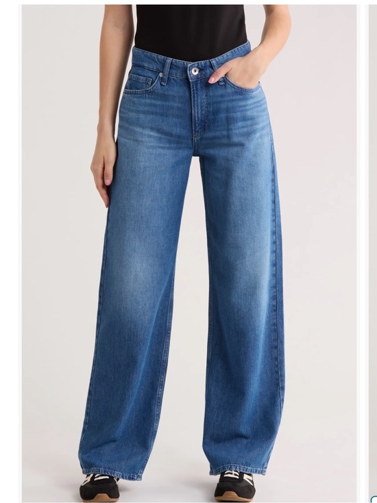 rag & bone Denim - rag & bone Medium Blue Wide-Leg High-Rise Jeans